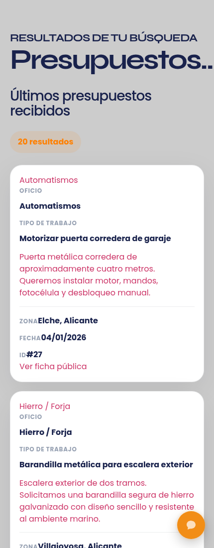 Formulario de presupuesto