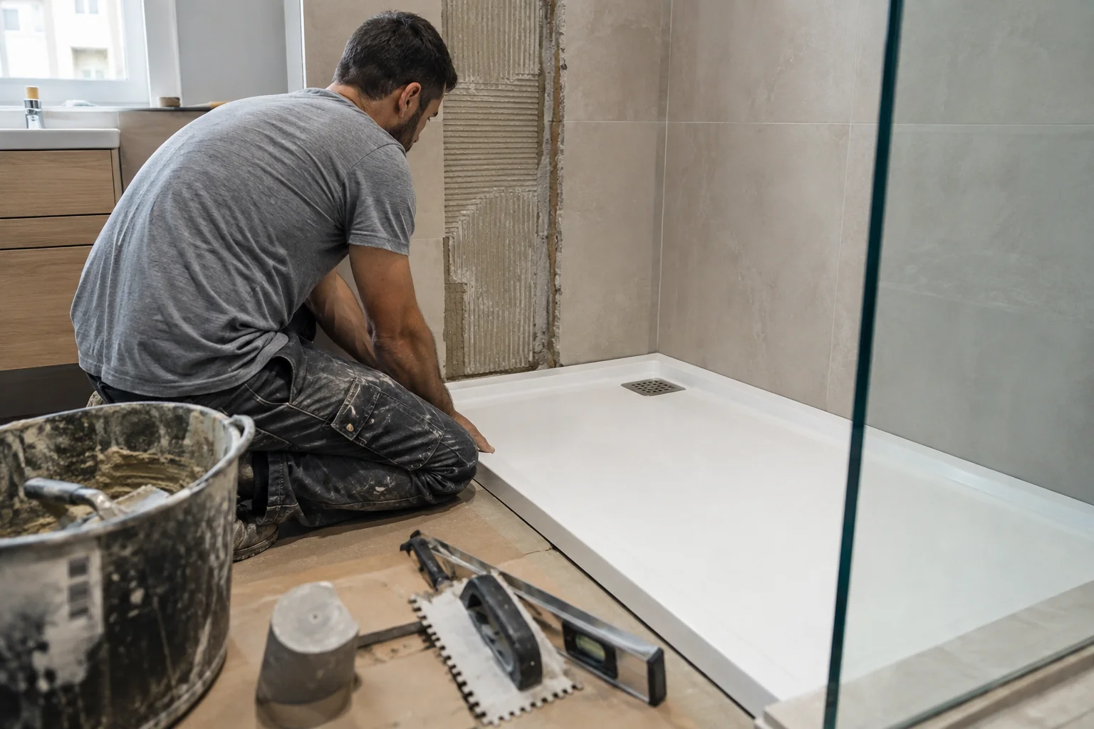 Detalle de 3 grandes razones que te harán cambiar tu bañera por un plato de ducha