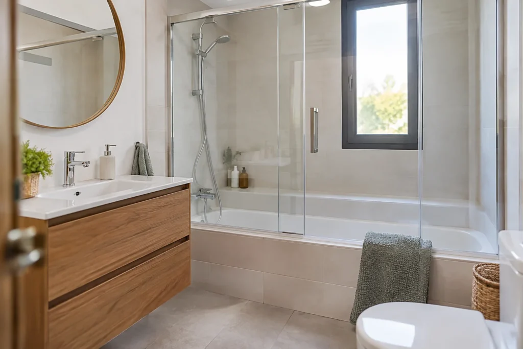 Beneficios de cambiar la cortina de ducha o bañera por una mampara