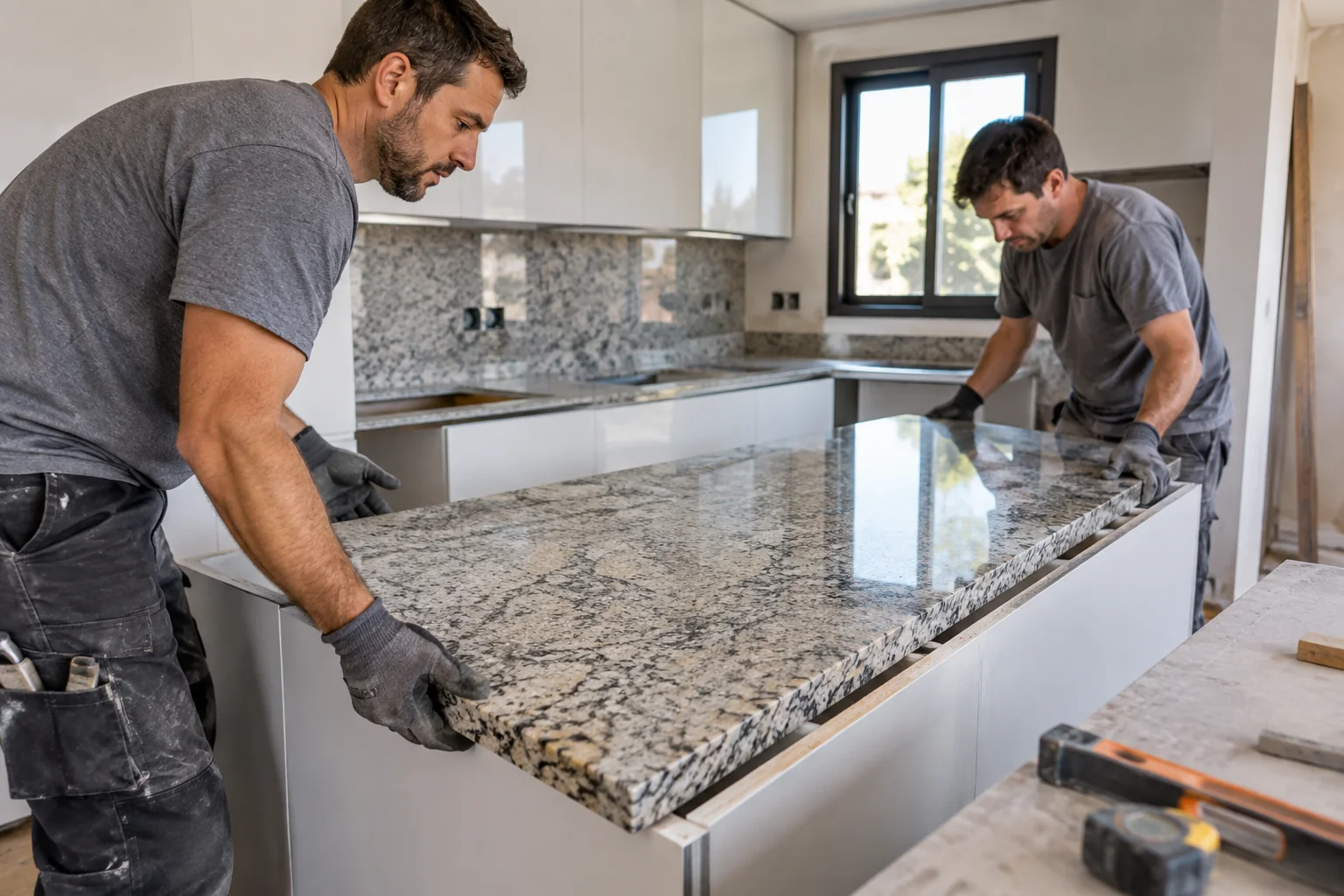 Detalle de encimeras de granito: Una solución fantástica para tu cocina