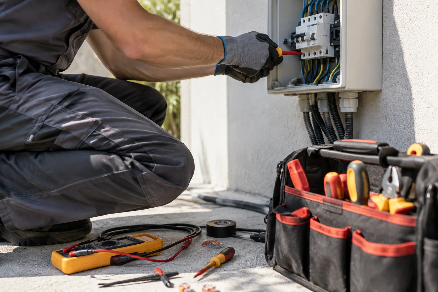 Detalle de herramientas de electricista: qué indican sobre una instalación segura Detalle de herramientas de electricista: qué indican sobre una instalación segura