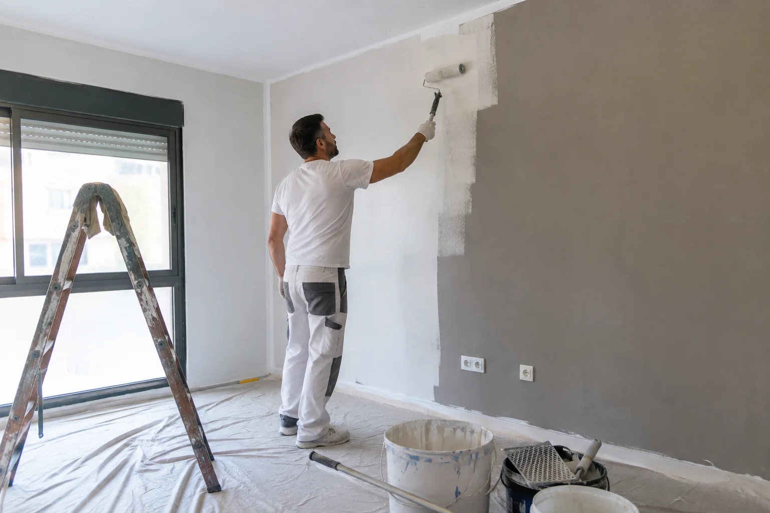 Detalle de pintores en Alicante: cómo elegir trabajos de pintura con criterio