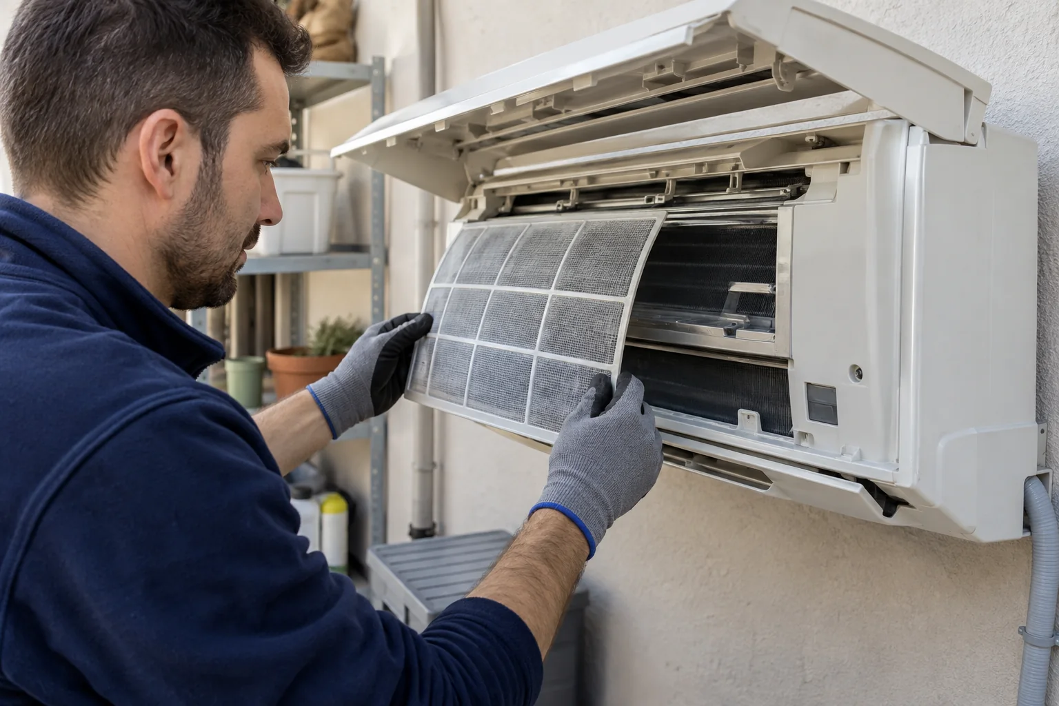 Detalle de cómo hacer el mantenimiento de tu aire acondicionado en invierno en Alicante
