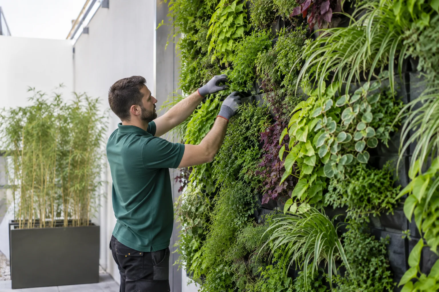 Detalle de la nueva innovación son los jardines verticales en Alicante